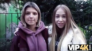 A guy arranged a surprise for his girlfriend's first experience with two guys