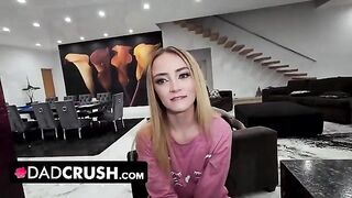 Two stepdaughters compete for dad’s attention and cock