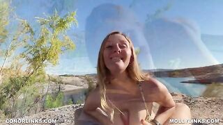 A couple enjoys anal sex and hiking in nature together