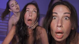 Submissive petite teen gets her brains and cervix pounded hard by two fierce women