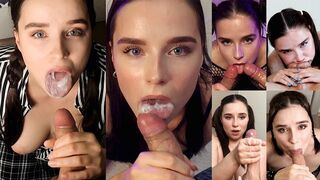 A juicy blowjob compilation with intense cumshots that will leave you breathless