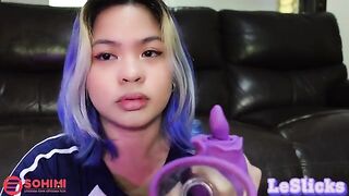 Naughty Tina Slick played with her pussy using a vibrator
