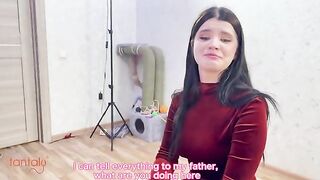 A stepmother is trying to fuck a young guy with a big cock