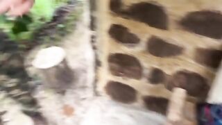 Couple getting caught fucking in the jungle on cam