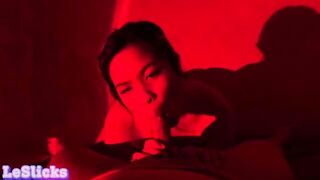 A horny Pinay babe gets her ass sprayed with cum in POV style