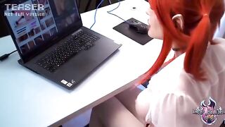 The guy with a big dick is dreaming about sex with an elf babe