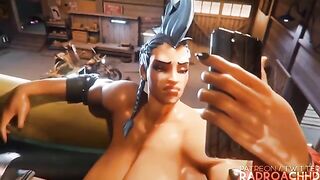 Junker Queen fucks the shit out of Mei in this intense Overwatch scene