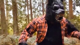 Date turned into a werewolf, girl got cum in her wet pussy