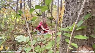 Little Red Riding Hood gets fucked by the Big Bad Wolf outdoors in a steamy role-play scene