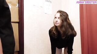 A beautiful slut was caught stealing chips in a daring shoplifting act