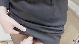 Fucking my horny Asian colleague until she reached the peak