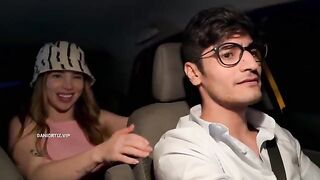 The girl, a stunning Colombian influencer Dani Ortiz, ruins the taxi driver's cock