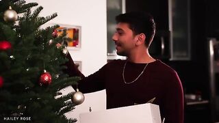 Christmas surprise for the young couple with unexpected passion