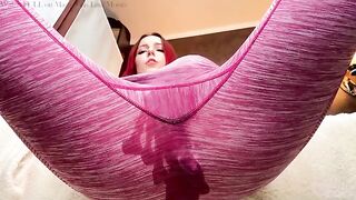 Fit girl Lina Moore squirts and fucks her ass with toys