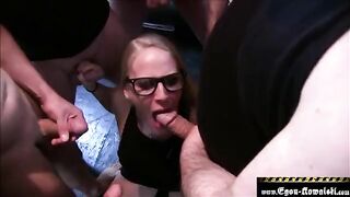 Amateur guy fucked by a bunch of horny guys in a hot gangbang