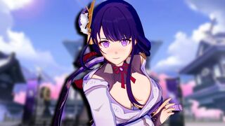 Hentai animation of Raiden Shogun and Baal’s passionate fucking session in 3D
