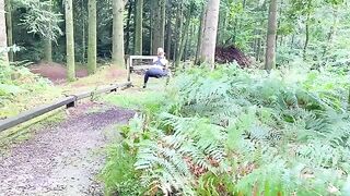 Fit girl gets fucked in the woods during her jogging session