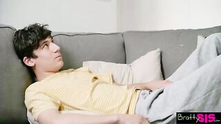 A guy wears the panties of his stepsister, sparking a fiery reaction