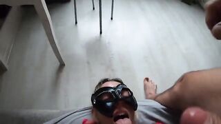 An extremely hot babe is performing intense rimming and anal sex