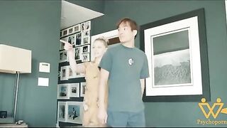 Melody Marks in a Chinese dress gets fucked by a huge Asian cock
