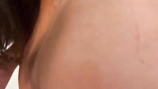 Brunette PAWG fucked in the kitchen by her stepbro and cummed