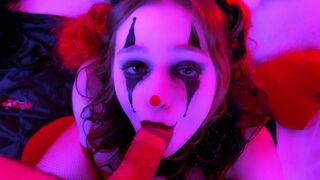 Kinky clown sex with a scary clown character