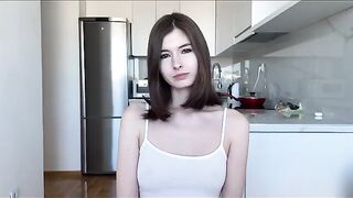 The neighbor wanted sex, the guy pulled out, but it broke in her wet pussy