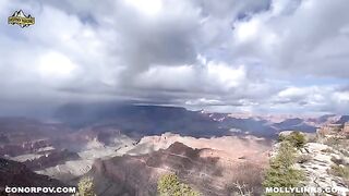 A couple fucked on the cliff after hiking, captured in raw POV style