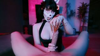 MollyRedWolf is testing you. Try not to cum. TittyFuck, Femdom, Handjob, Creampie - The red wolf Molly tests her followers in a steamy challenge