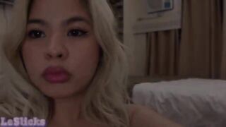 A hot filipina girl got horny after shooting and gets fucked raw