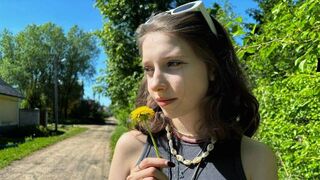 A cute Ukrainian girl met a guy and got fucked that day