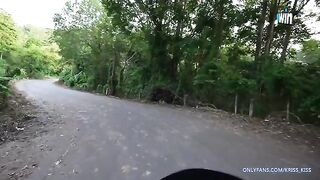 First ride on a motorbike with stranger and hard sex