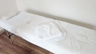 The masseur used his professional skills to please the cute 18-year-old girl