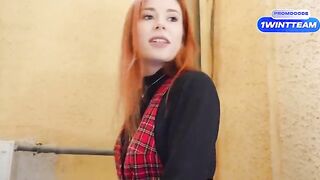 A busty girl was fucking with a YouTuber in the vestibule and then she went to his house