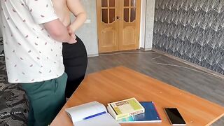 A hot MILF teacher seduced her young student and fucked him hard