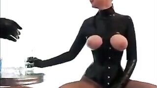 Latex lesbians have an intense and passionate encounter