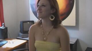 Girl has big natural tits and she is not ashamed to show them