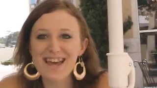Girl has big natural tits and she is not ashamed to show them
