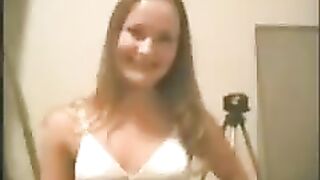 A cute young girl gets fucked at home in this steamy scene