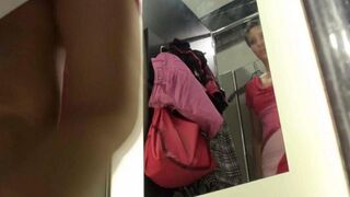 The peeping guy was fired after spying on girls in the locker room