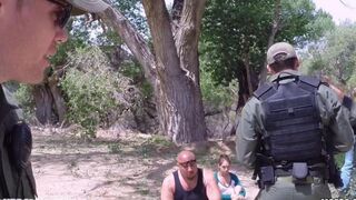 The old woman fucked by a soldier in the pickup truck