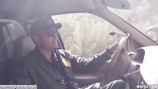 The old woman fucked by a soldier in the pickup truck