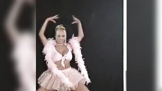 A hot Russian is doing erotic dances with others