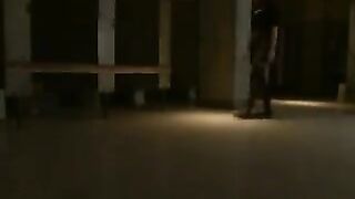 Somebody is fucking with someone in the dark without using protection
