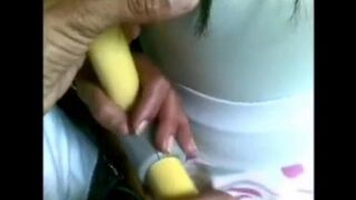A man squeezed some tits on a crowded bus