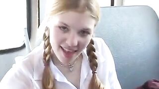 Young girls fuck under their skirts at school, showcasing youthful passion