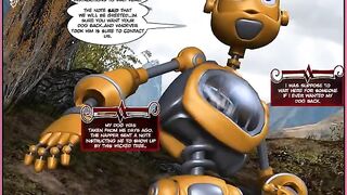 Robot Office Lady gets coworker to give her a blowjob (Animated Comic)