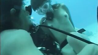 Sex in the water with a girl with a bush