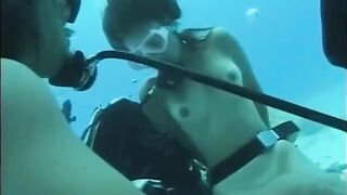 Sex in the water with a girl with a bush