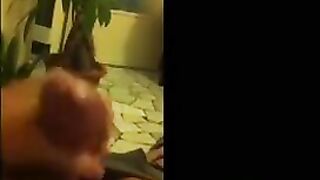 Fingered pussy on the couch by a naughty girl in mobile shots